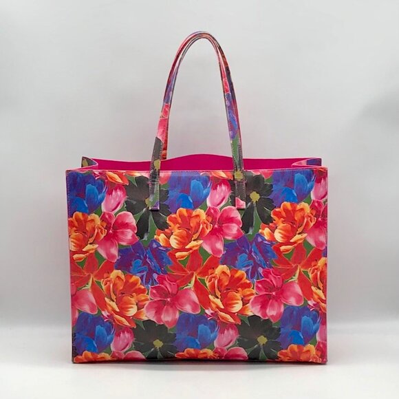 The Icon Tote Pink Floral Print Tote bag - Picture 2 of 10